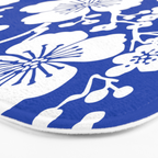 Cherry Blossoms Pattern Blue Bath Mat Gallery Image 3