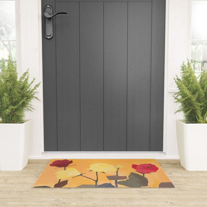 Red and Yellow Roses 2 Welcome Mat Gallery Image 3