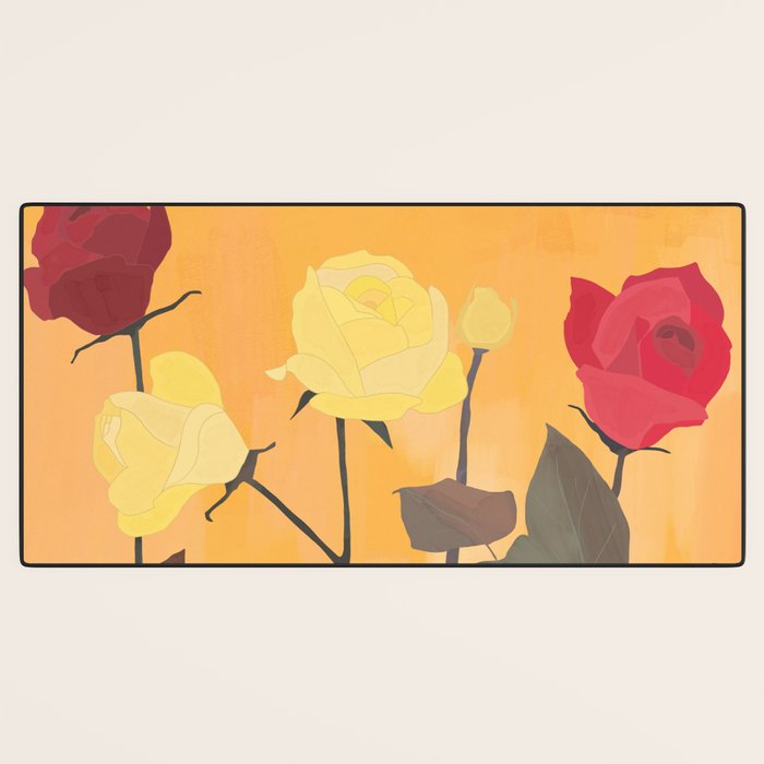 Red and Yellow Roses 2 Desk Mat Gallery Image 3