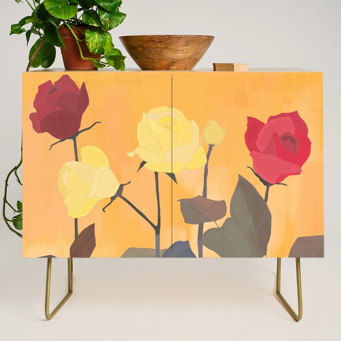 Red and Yellow Roses 2 Credenza Gallery Image 1