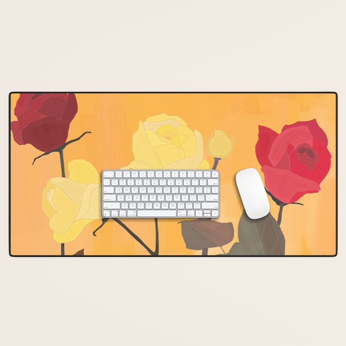 Red and Yellow Roses 2 Desk Mat Gallery Image 1