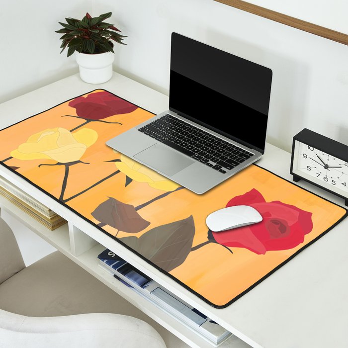 Red and Yellow Roses 2 Desk Mat Gallery Image 2
