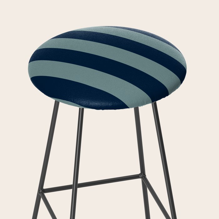 Classic Indigo Blue Cove Stripe Stool Gallery Image 2