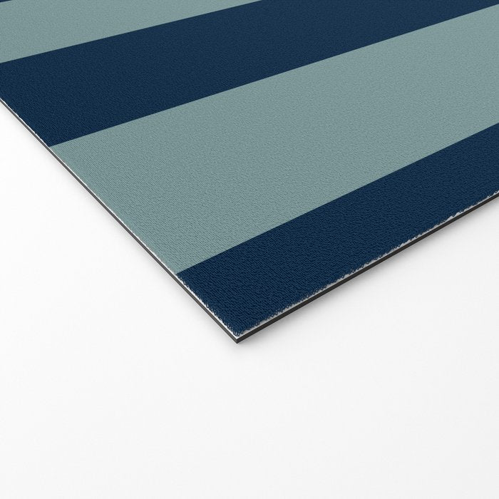 Classic Indigo Blue Cove Stripe Welcome Mat Gallery Image 2
