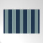 Classic Indigo Blue Cove Stripe Welcome Mat Gallery Image 1