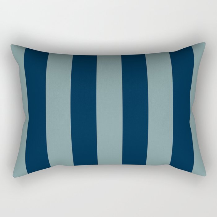 Classic Indigo Blue Cove Stripe Rectangular Pillow Gallery Image 1