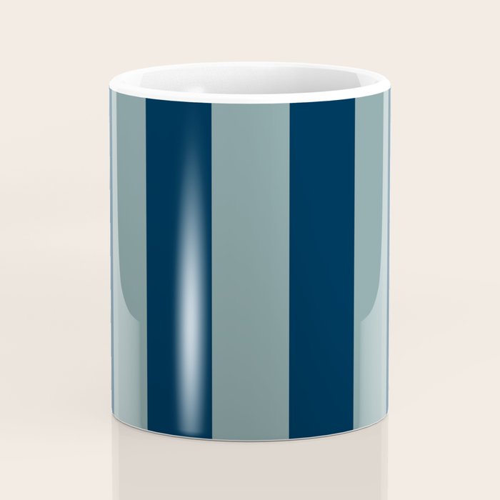 Classic Indigo Blue Cove Stripe Coffee Mug Gallery Image 4