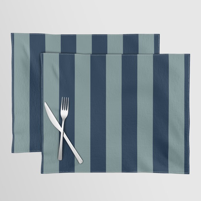 Classic Indigo Blue Cove Stripe Placemat Gallery Image 1