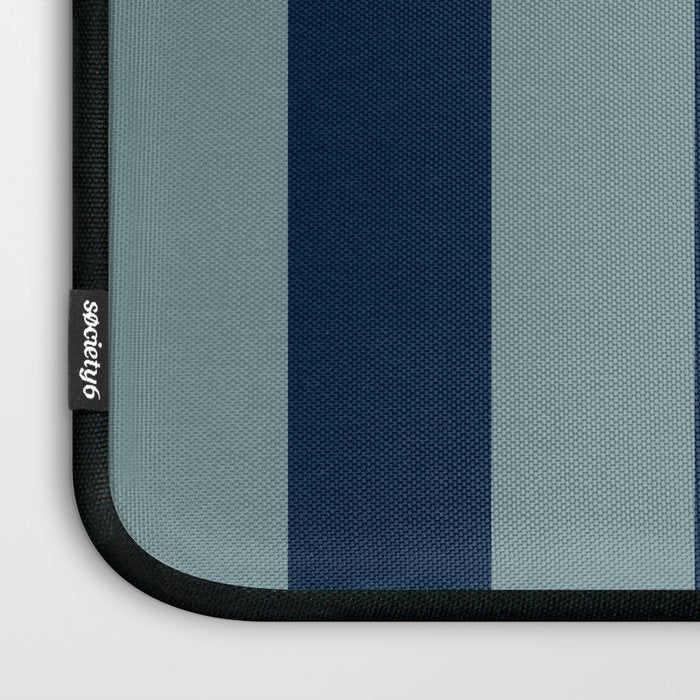 Classic Indigo Blue Cove Stripe Laptop Sleeve Gallery Image 3