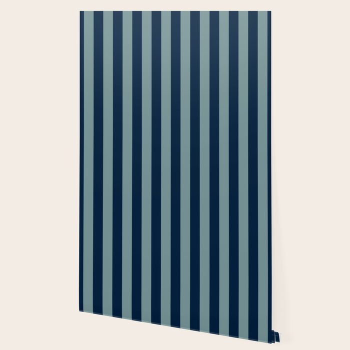 Classic Indigo Blue Cove Stripe Wallpaper Gallery Image 2