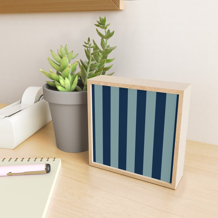 Classic Indigo Blue Cove Stripe Mini Art Print Gallery Image 2