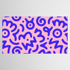 Colorful fun doodle symbol art pattern Tablecloth Gallery Image 2