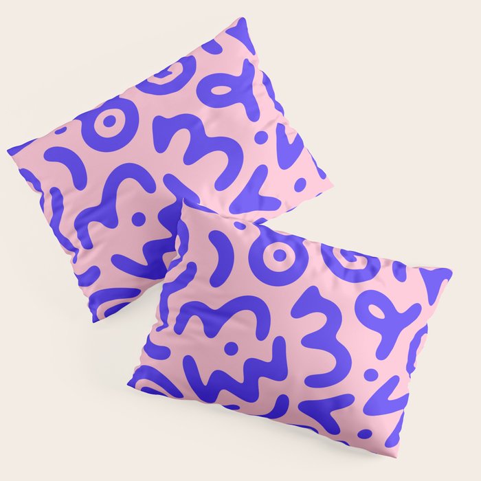 Colorful fun doodle symbol art pattern Pillow Sham Gallery Image 3