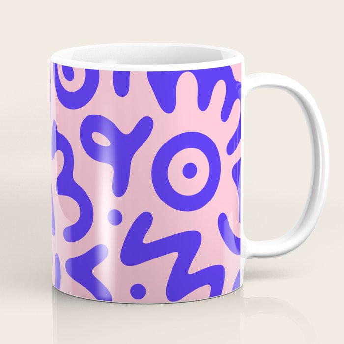 Colorful fun doodle symbol art pattern Coffee Mug Gallery Image 1
