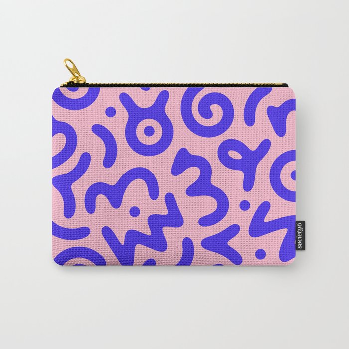 Colorful fun doodle symbol art pattern Carry All Pouch Gallery Image 1
