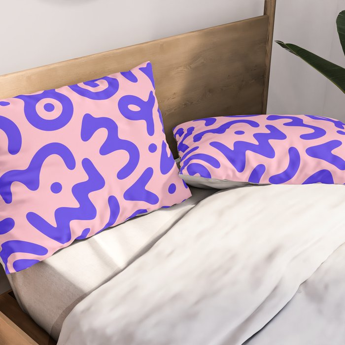 Colorful fun doodle symbol art pattern Pillow Sham Gallery Image 2
