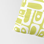Mid Century Modern Piquet Abstract Multi Pattern in Chartreuse and White Pillow Sham Gallery Image 4