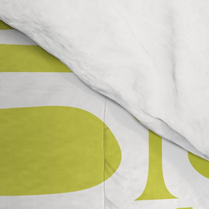 Mid Century Modern Piquet Abstract Multi Pattern in Chartreuse and White Comforter Gallery Image 4