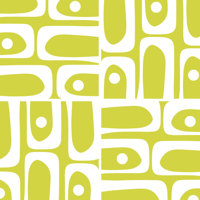Mid Century Modern Piquet Abstract Multi Pattern in Chartreuse and White Coffee Mug Gallery Image 2