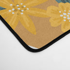 Bunnies & Blooms - Ochre & Teal Palette Desk Mat Gallery Image 4