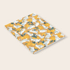 Bunnies & Blooms - Ochre & Teal Palette Notebook Gallery Image 2