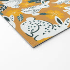 Bunnies & Blooms - Ochre & Teal Palette Welcome Mat Gallery Image 2