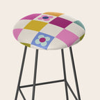 Check mate - retro floral Stool Gallery Image 2