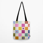 Check mate - retro floral Tote Bag Gallery Image 2