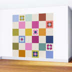 Check mate - retro floral Wall Mural Gallery Image 2