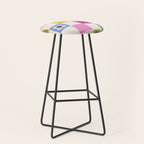 Check mate - retro floral Stool Gallery Image 1