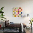 Check mate - retro floral Wood Wall Art Gallery Image 2