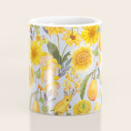 Yellow mushroom and florals - light Coffee Mug Gallery Image 4