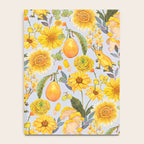 Yellow mushroom and florals - light Notebook Gallery Image 4