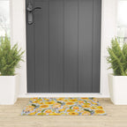 Yellow mushroom and florals - light Welcome Mat Gallery Image 3