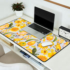 Yellow mushroom and florals - light Desk Mat Gallery Image 2