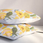 Yellow mushroom and florals - light Pillow Sham Gallery Image 3