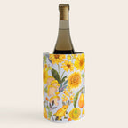 Yellow mushroom and florals - light Wine Chiller Gallery Image 1