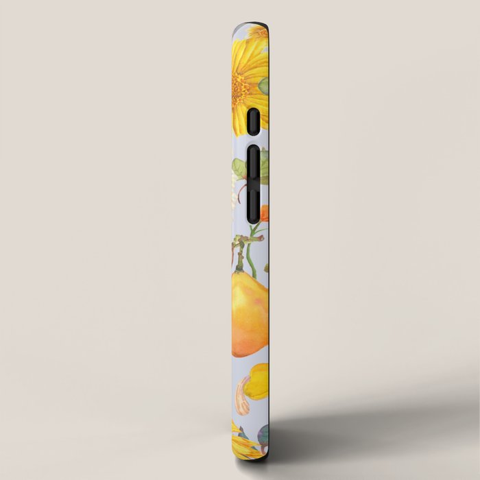 Yellow mushroom and florals - light iPhone Case Gallery Image 2