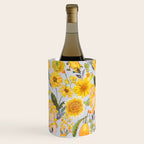 Yellow mushroom and florals - light Wine Chiller Gallery Image 2