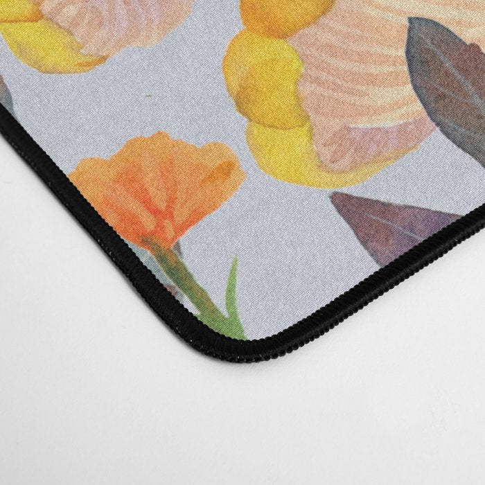 Yellow mushroom and florals - light Desk Mat Gallery Image 4