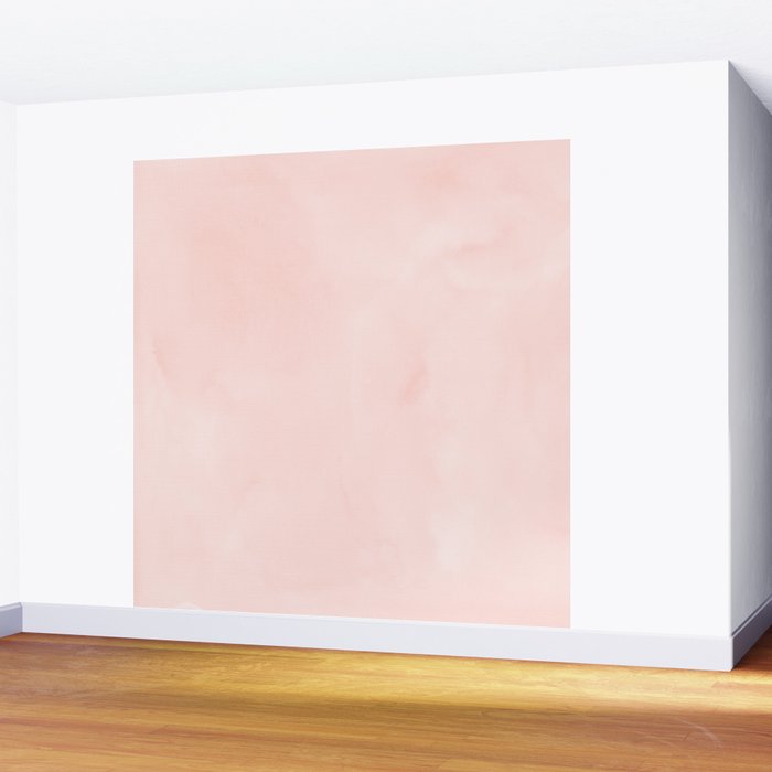 Seashell Pink Watercolor Wall Mural Gallery Image 2