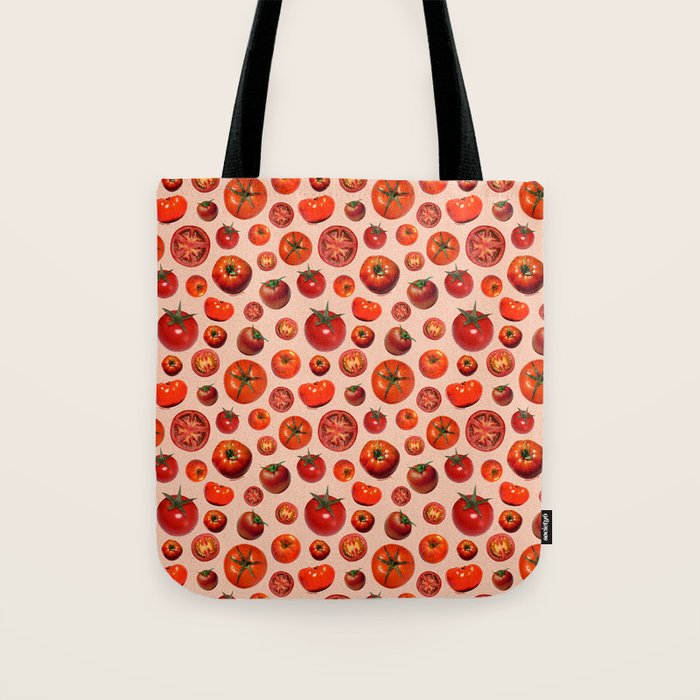 Tomato Collage Print Tote Bag Gallery Image 1