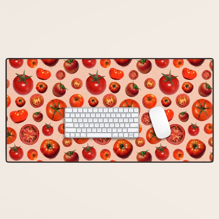 Tomato Collage Print Desk Mat Gallery Image 1
