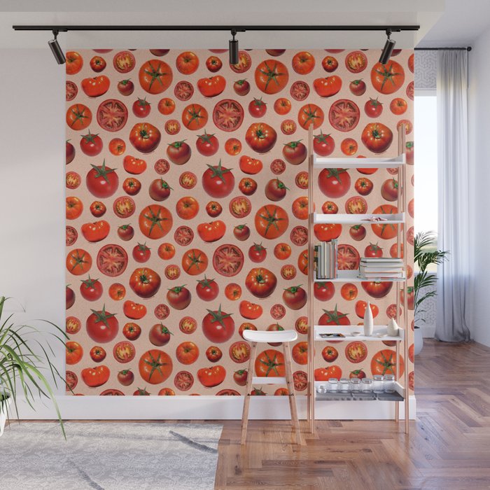 Tomato Collage Print Wall Mural Gallery Image 1