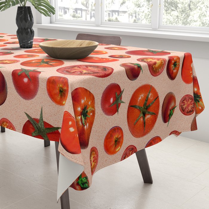 Tomato Collage Print Tablecloth Gallery Image 3