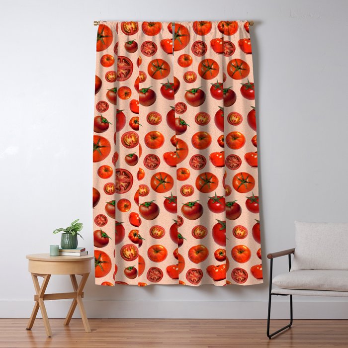 Tomato Collage Print Window Curtain Gallery Image 5