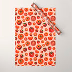 Tomato Collage Print Wrapping Paper Gallery Image 1