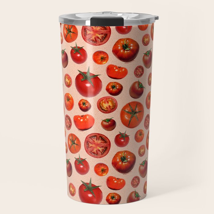 Tomato Collage Print Travel Mug Gallery Image 1