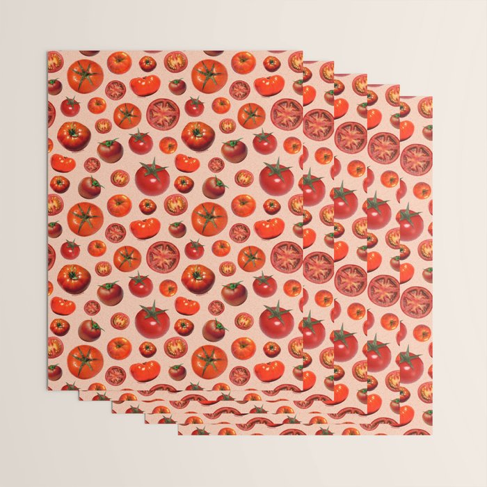 Tomato Collage Print Wrapping Paper Gallery Image 3