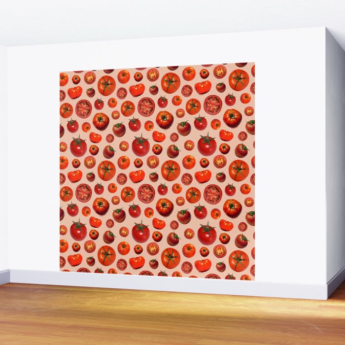 Tomato Collage Print Wall Mural Gallery Image 2